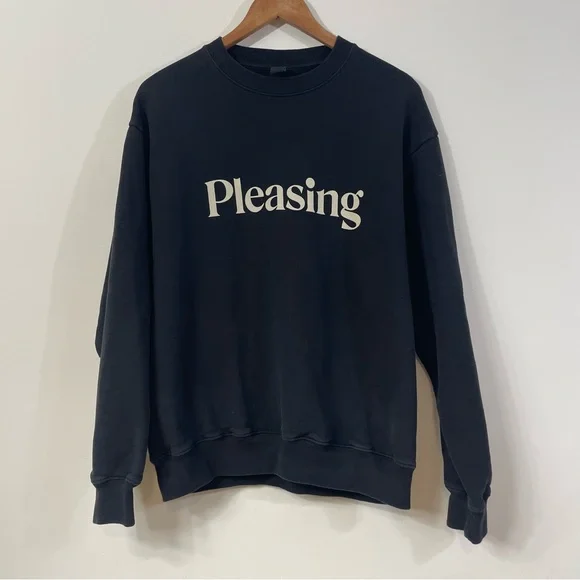 Pleasing Crewneck Medium Harry Styles Black Sweatshirt Casual - Picture 2 of 13